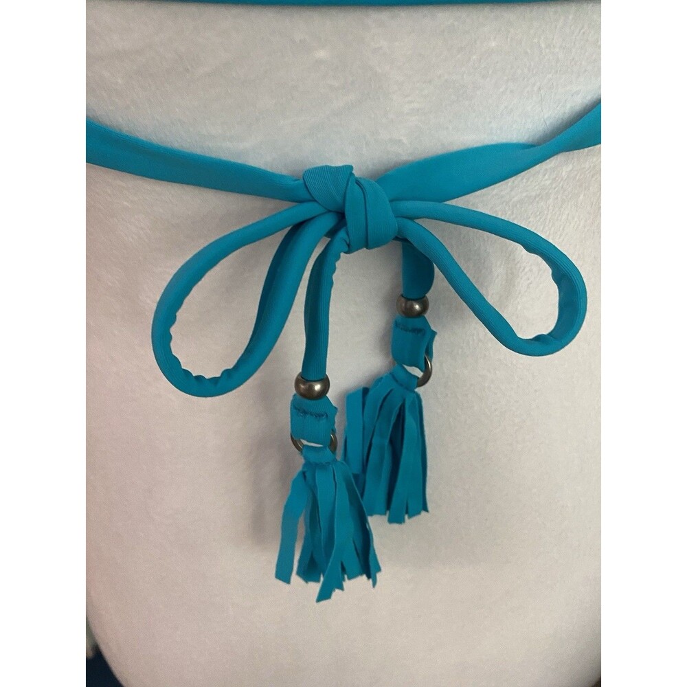 Nwt Coco Reef Turquoise Bra Sized Swim Top 36/38C Adjustable Ties - Picture 5 of 16